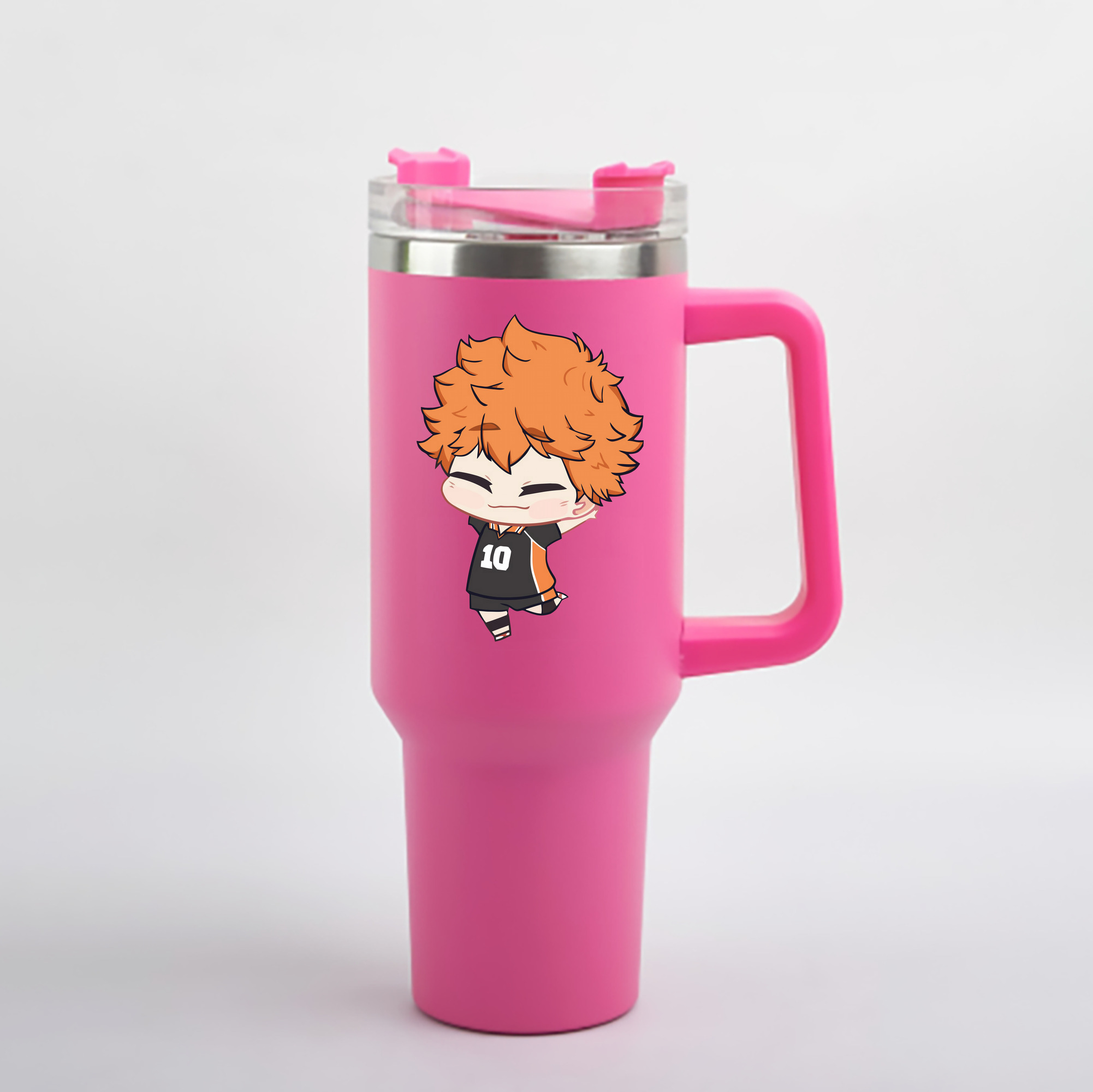 （画像用） ハイキュー!! Haikyu!! 1200mL車用タンブラー - クリスタルステッカー（プラスチックストロー付き）